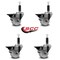 Service Caster 3'' Nylon Swivel 1'' Expanding Stem Caster Set with Brake, 4PK SCC-EX20S314-NYS-PLB-1-4 - alternate 4